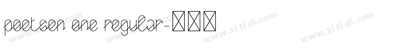 Poetsen One Regular字体转换